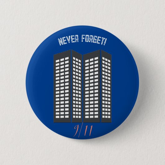 11.09. Vergessen Sie nie WTC Twin Towers NYC Button (Vorderseite)