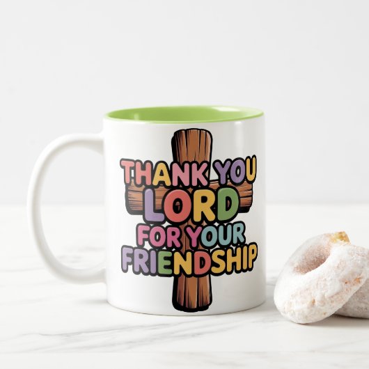 11 0z Kaffee Tasse Danke, Herr............. (Mit Donut)
