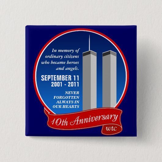 11.-10. Septemberth Jahrestag - Helder u. Engel Button (Vorderseite)