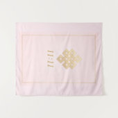11:11 Ewiger Knoten Rosa Wandteppich (Vorderseite (Horizontal))