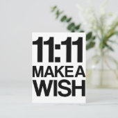 11:11 MACHEN SIE EINE WÜNSCHE Postkarte (Stehend Vorderseite)