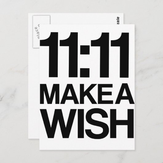 11:11 MACHEN SIE EINE WÜNSCHE Postkarte (Vorne/Hinten)