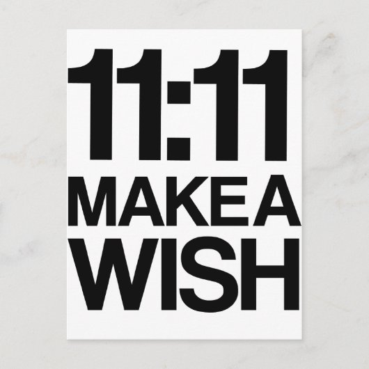 11:11 MACHEN SIE EINE WÜNSCHE Postkarte (Vorderseite)