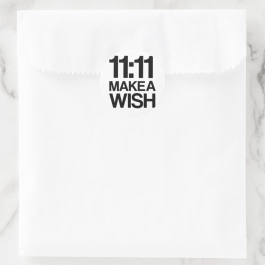 11:11 MAKE A WISH Aufkleber (Tasche)