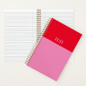 11:11 Manifestationsblatt | rosa und rote Farbblöc Notizblock (Innen)