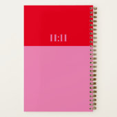 11:11 Manifestationsblatt | rosa und rote Farbblöc Notizblock (Rückseite)