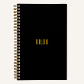 11:11 Manifestationsblatt | Schwarz & Gold Dankbar Notizblock (Vorderseite)