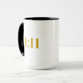 11:11 Tasse für Black & Gold Affirmation (Vorderseite Links)