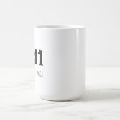 11.11 Uhr Fisch machen Kaffeetasse (Mittel)