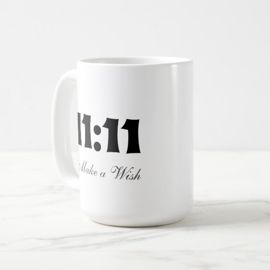 11.11 Uhr Fisch machen Kaffeetasse (Vorderseite Links)