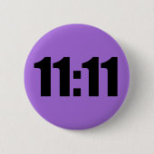 11:11 Uhr Lucky Time Digital Clock Lila Button (Vorderseite)