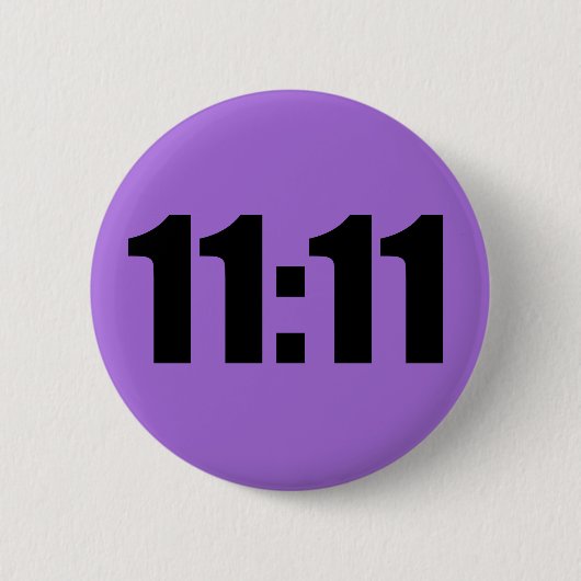 11:11 Uhr Lucky Time Digital Clock Lila Button (Vorderseite)