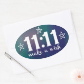 11:11, Wünsche machen Ovaler Aufkleber (Umschlag)