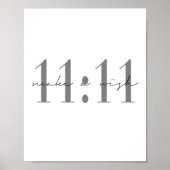 11:11 Wünsche machen Poster (Vorne)