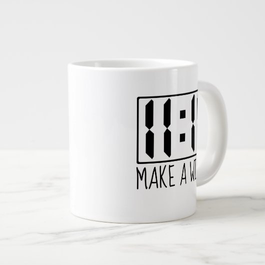 11:11 wünscht Jumbo-Tasse (Vorderseite Rechts)