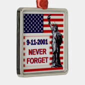 11.9.2001 - Vergessen Sie nie! Silbernes Ornament (Rechts)