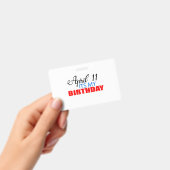 11. April sein Geburtstag Ausweis (Handheld)