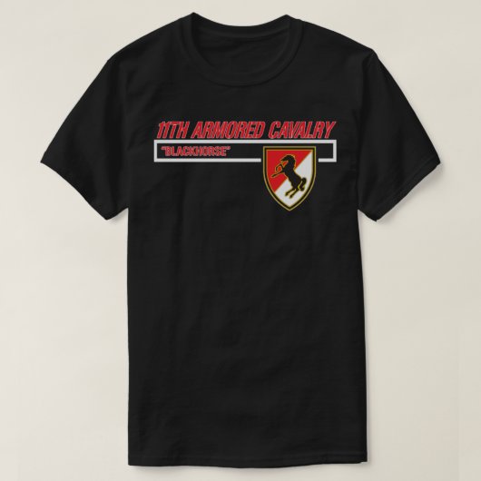 11. Armored Cavalry Regiment (11. ACR) Blackhors T-Shirt (Design vorne)