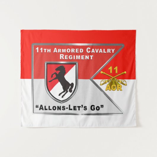 11. Armored Cavalry Regiment ACR Wandteppich (Vorderseite (Horizontal))