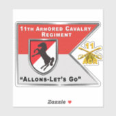11. Armored Cavalry Regiment Aufkleber (Blatt)