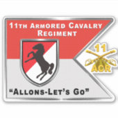 11. Armored Cavalry Regiment Aufkleber (Vorderseite)