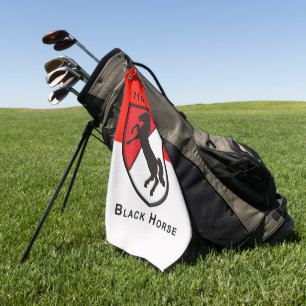 11. Armored Cavalry Regiment "Black Horse"  Golfhandtuch