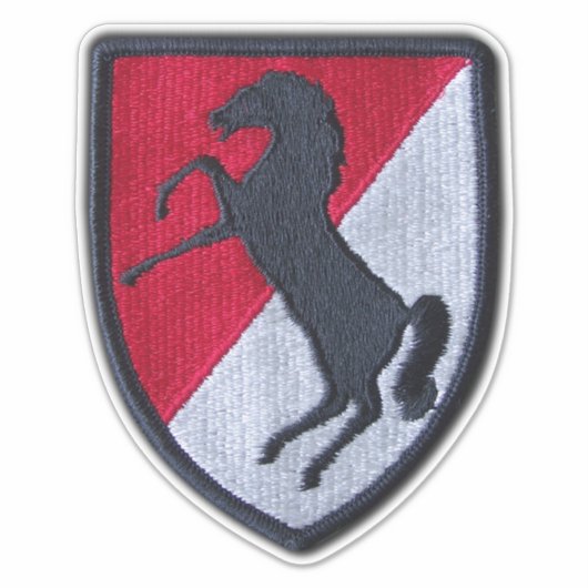 11. Armored Cavalry Regiment Fort Meade Contour Aufkleber (Vorderseite)