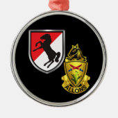 11. Armored Cavalry Regiment Weihnachten Ornament Aus Metall (Vorne)