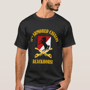 11. Armored Cavalry - Schwarzpferd T-Shirt