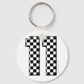 11 Auto-Rennnummer Schlüsselanhänger (Vorderseite)