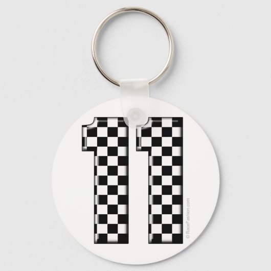 11 Auto-Rennnummer Schlüsselanhänger (Vorderseite)