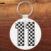 11 Auto-Rennnummer Schlüsselanhänger (Vorderseite)