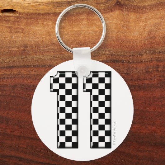 11 Auto-Rennnummer Schlüsselanhänger (Vorderseite)