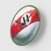 11 Ball Runde Wanduhr (Winkel)