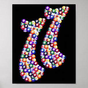 11 bestehend aus Billardtisch Poster