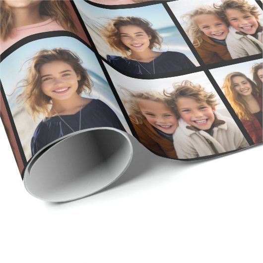 11 Bild-Collage Muster - Benutzerdefiniertes Gitte Geschenkpapier (Rolleneckpunkt)