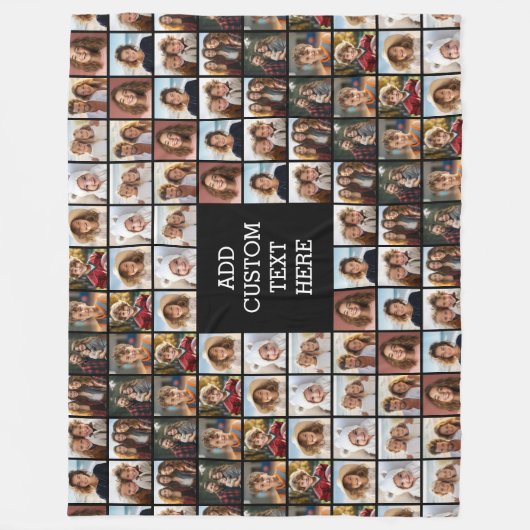 11 Bild-Collage-Muster - Benutzerdefiniertes Monog Fleecedecke (Vorderseite)