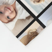 11 Bild-Collage-Muster - Benutzerdefiniertes Monog Fleecedecke (Ecke)
