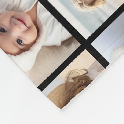 11 Bild-Collage-Muster - Benutzerdefiniertes Monog Fleecedecke (Ecke)