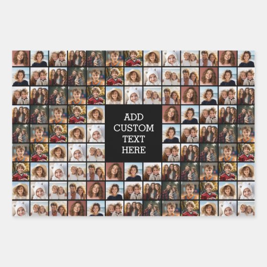 11 Bild-Collage-Muster - Benutzerdefiniertes Monog Geschenkpapier Set (Vorderseite 3)