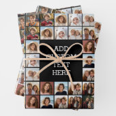 11 Bild-Collage-Muster - Benutzerdefiniertes Monog Geschenkpapier Set (Beispiel)