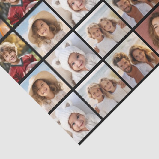 11 Bild-Collage-Muster - Benutzerdefiniertes Monog Seidenpapier (Ausschnitt)