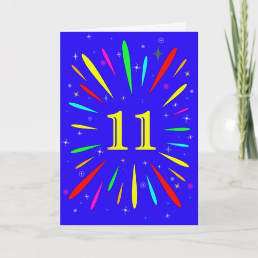 11. Birthday Explosion Card Karte (Vorderseite)