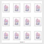 11 Cup der Blume Aufkleber (Blatt)