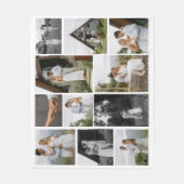 11 Custom Unique Foto Collage Minimalistisch Fleecedecke (Vorderseite)