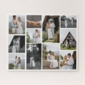11 Custom Unique Foto Collage Minimalistisch Puzzle (Horizontal)