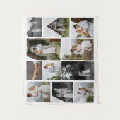 11 Custom Unique Foto Collage Minimalistisch Wandteppich (Vorderseite)