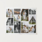 11 Custom Unique Foto Collage Minimalistisch Wandteppich (Vorderseite (Horizontal))