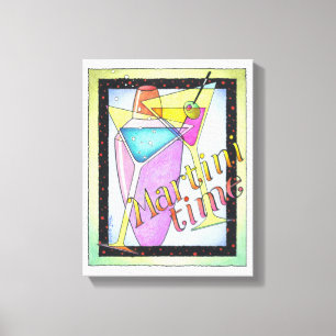 11"" DRUCK DER LEINWAND-x14 - MARTINI-ZEIT, Cockta Leinwanddruck