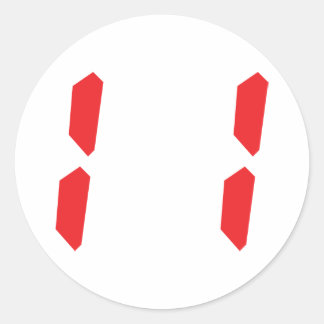 11 elf Uhr, digitale Nummer Runder Aufkleber